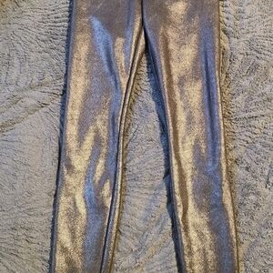 WHBM (White House Black Market) Runway Leggings SILVER Snakeprint Womens Size 00